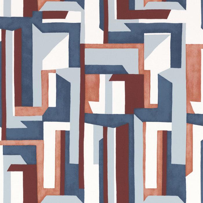 Casamance - Tapete Jazz-Tapeten-Casamance-Marine/bordeaux - 74481454-TOJU Interior