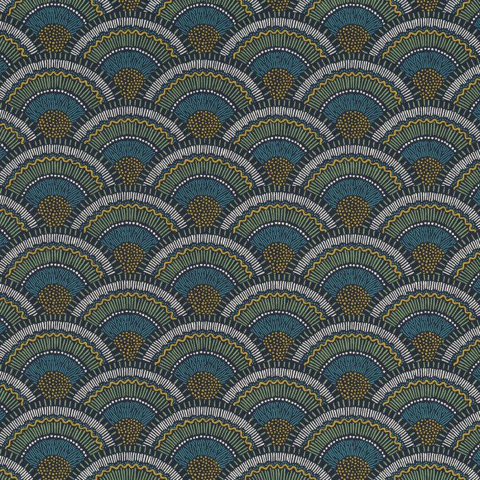 Casamance - Tapete Otto-Tapeten-Casamance-Marine/vert mousse - 74821544-TOJU Interior