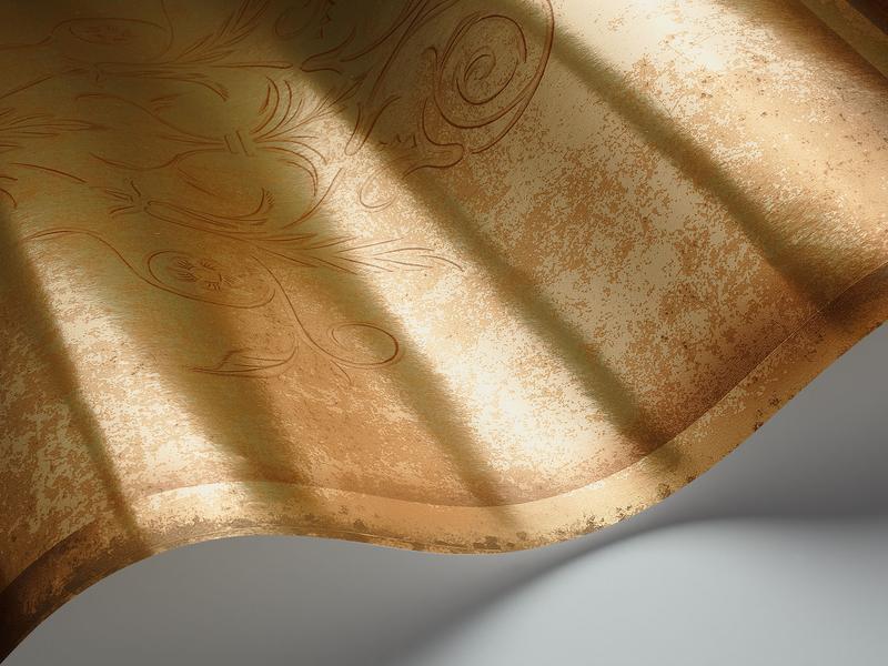 Cole and Son - Tapete Albery Wallpaper-Tapeten-Cole & Son-Copper on Foil S94/4024-TOJU Interior