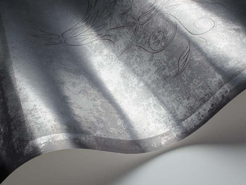 Cole and Son - Tapete Albery Wallpaper-Tapeten-Cole & Son-Graphite on Foil S94/4020-TOJU Interior