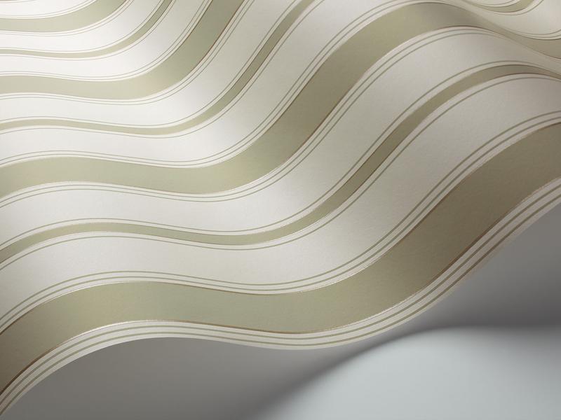 Cole and Son - Tapete Cambridge Stripe Wallpaper-Tapeten-Cole & Son-Stone & White-TOJU Interior