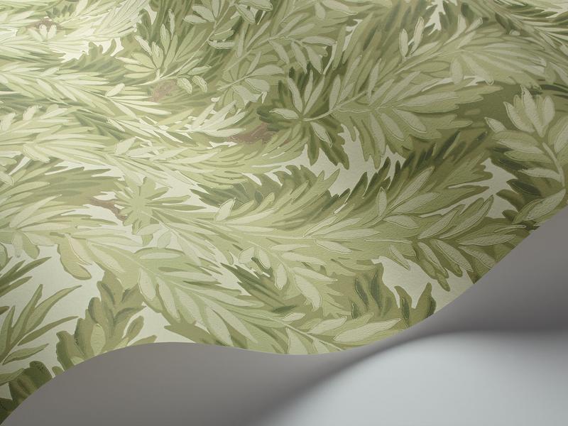 Cole and Son - Tapete Florencecourt Wallpaper-Tapeten-Cole & Son-Olive on Cream S100/1003-TOJU Interior