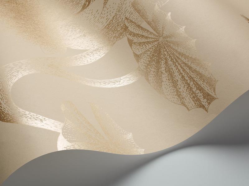 Cole and Son - Tapete Lily Wallpaper-Tapeten-Cole & Son-Metallic Gold auf Oat S95/4019-TOJU Interior