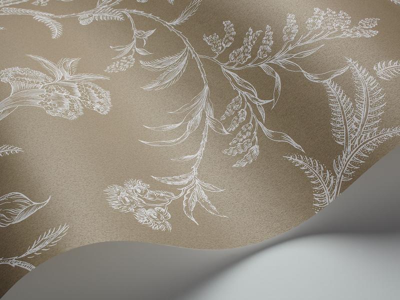 Cole and Son - Tapete Ludlow Wallpaper-Cole & Son-Chalk on Linen S88/1001-TOJU Interior
