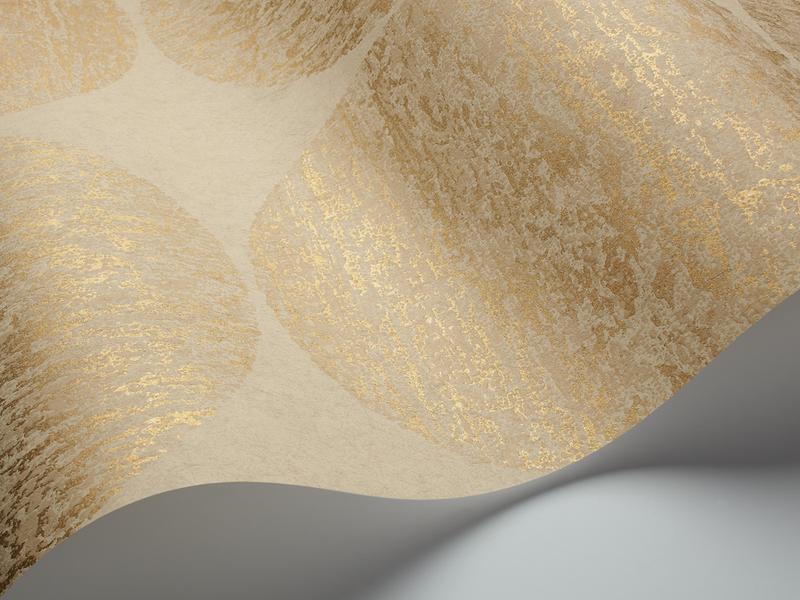 Cole and Son - Tapete Luna Wallpaper-Tapeten-Cole & Son-Metallic Gold auf Oat S69/5118-TOJU Interior