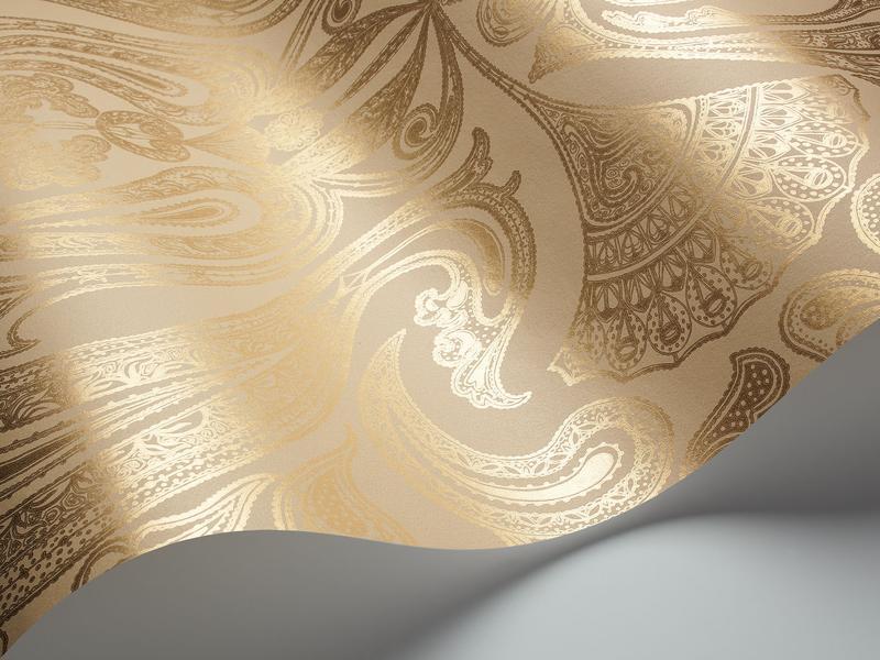 Cole and Son - Tapete Malabar Wallpaper-Tapeten-Cole & Son-Gold auf Sand 66/1002-TOJU Interior