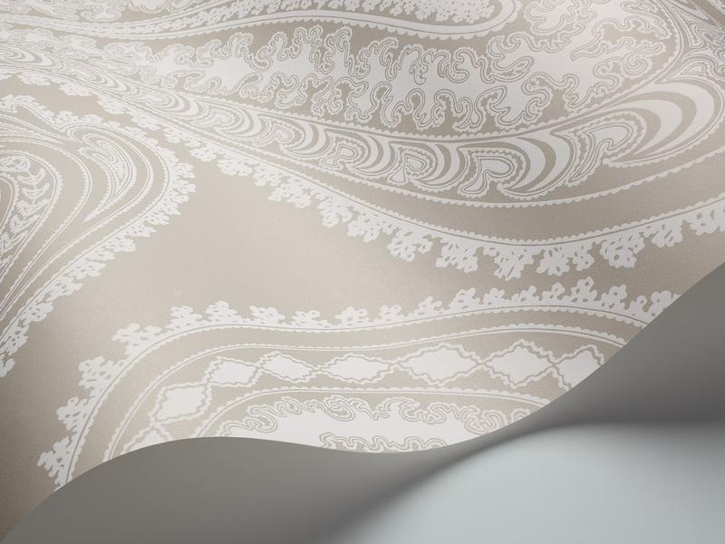 Cole and Son - Tapete Rajapur Wallpaper-Tapeten-Cole & Son-Chalk auf Taupe 95/2011-TOJU Interior