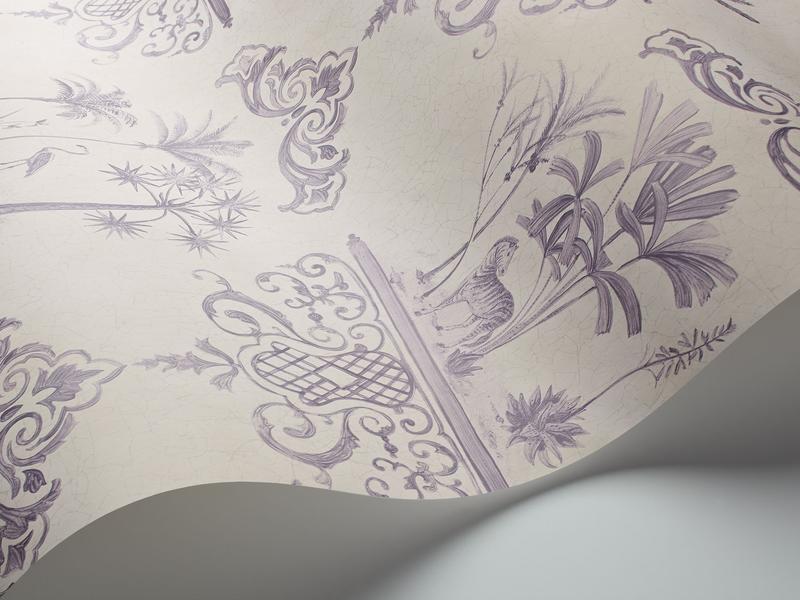 Cole and Son - Tapete Rousseau Wallpaper-Tapeten-Cole & Son-Mulberry on White S99/9038-TOJU Interior