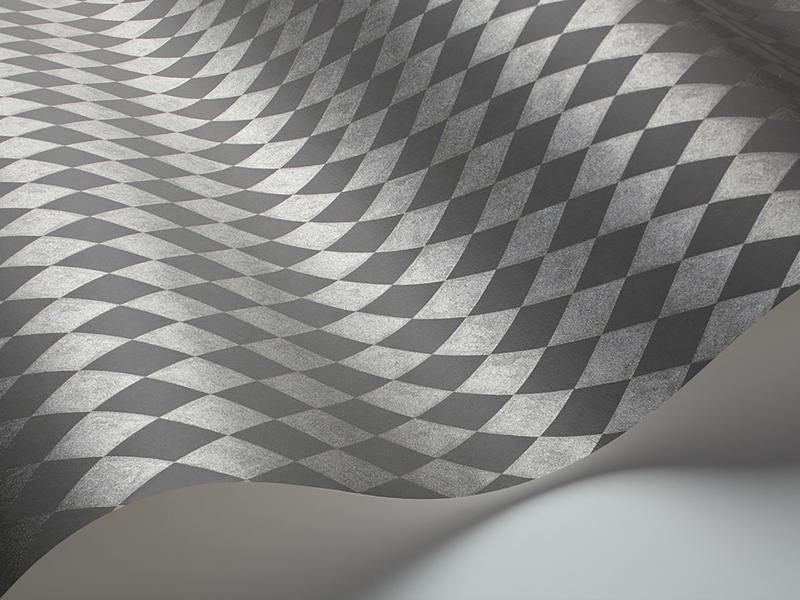 Cole and Son - Tapete Titania Wallpaper-Tapeten-Cole & Son-Metallic Pewter on Soot S103/14057-TOJU Interior