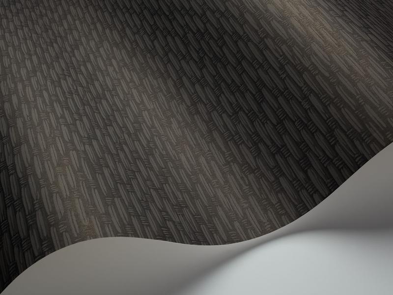 Cole and Son - Tapete Weave Wallpaper-Tapeten-Cole & Son-Black S92/9043-TOJU Interior