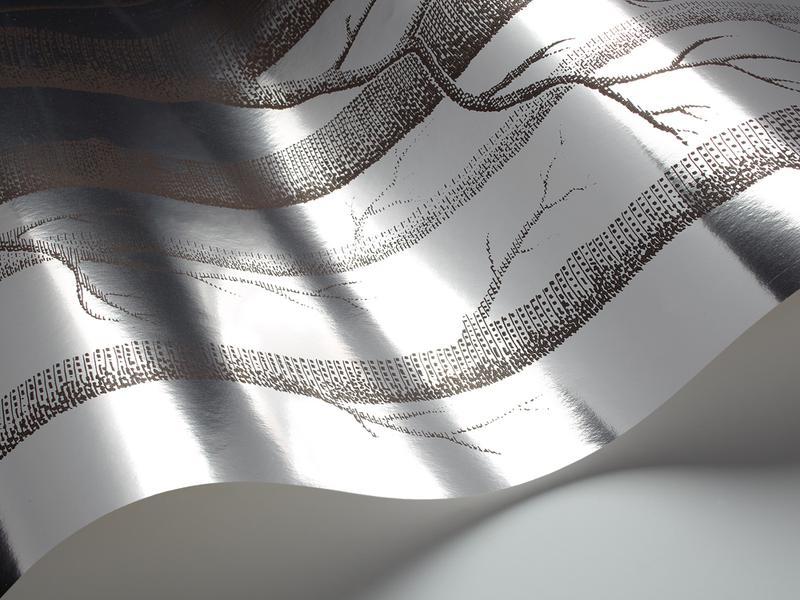 Cole and Son - Tapete Woods Wallpaper-Tapeten-Cole & Son-Soot on Foil 69/12150-TOJU Interior