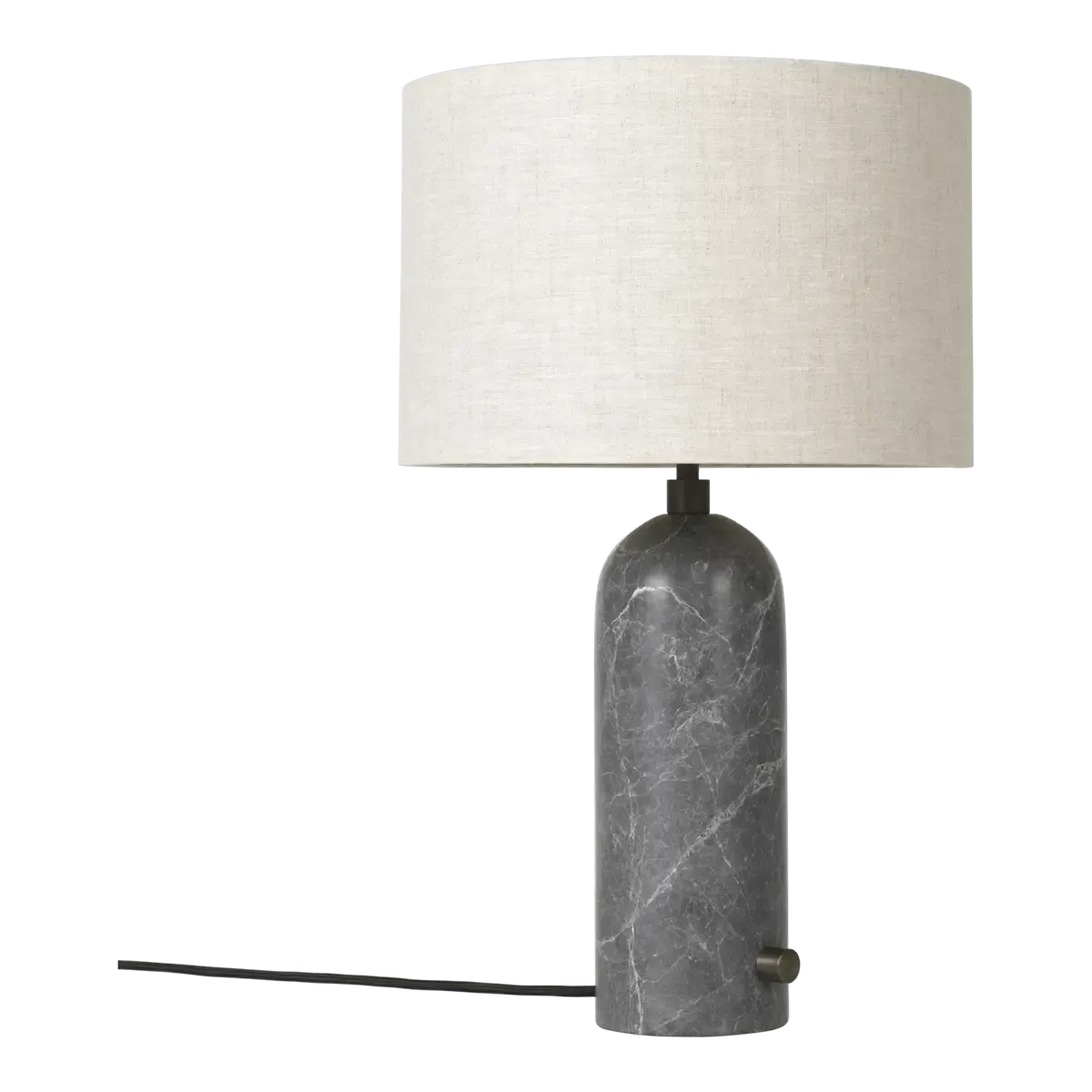 Gubi - Gravity Tischleuchte S-Gubi-grauer Marmor / Leinen Schirm-TOJU Interior