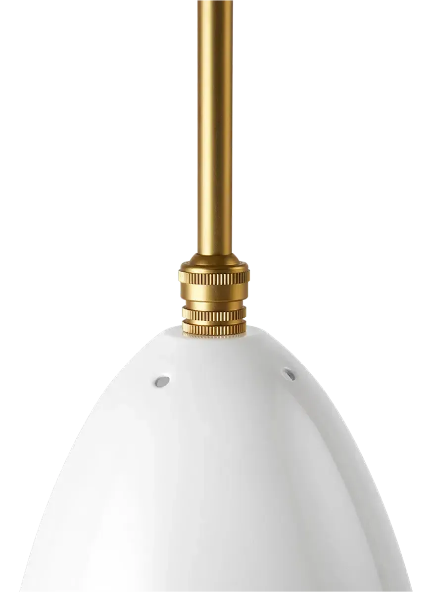 Gubi - Pendelleuchte Gräshoppa-Gubi-Kohlenschwarz/messing/pulverbeschichtet/Schirm-TOJU Interior