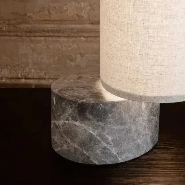 Gubi - Unbound LED Tischleuchte-Gubi-Leinen weiß/Schirm-TOJU Interior