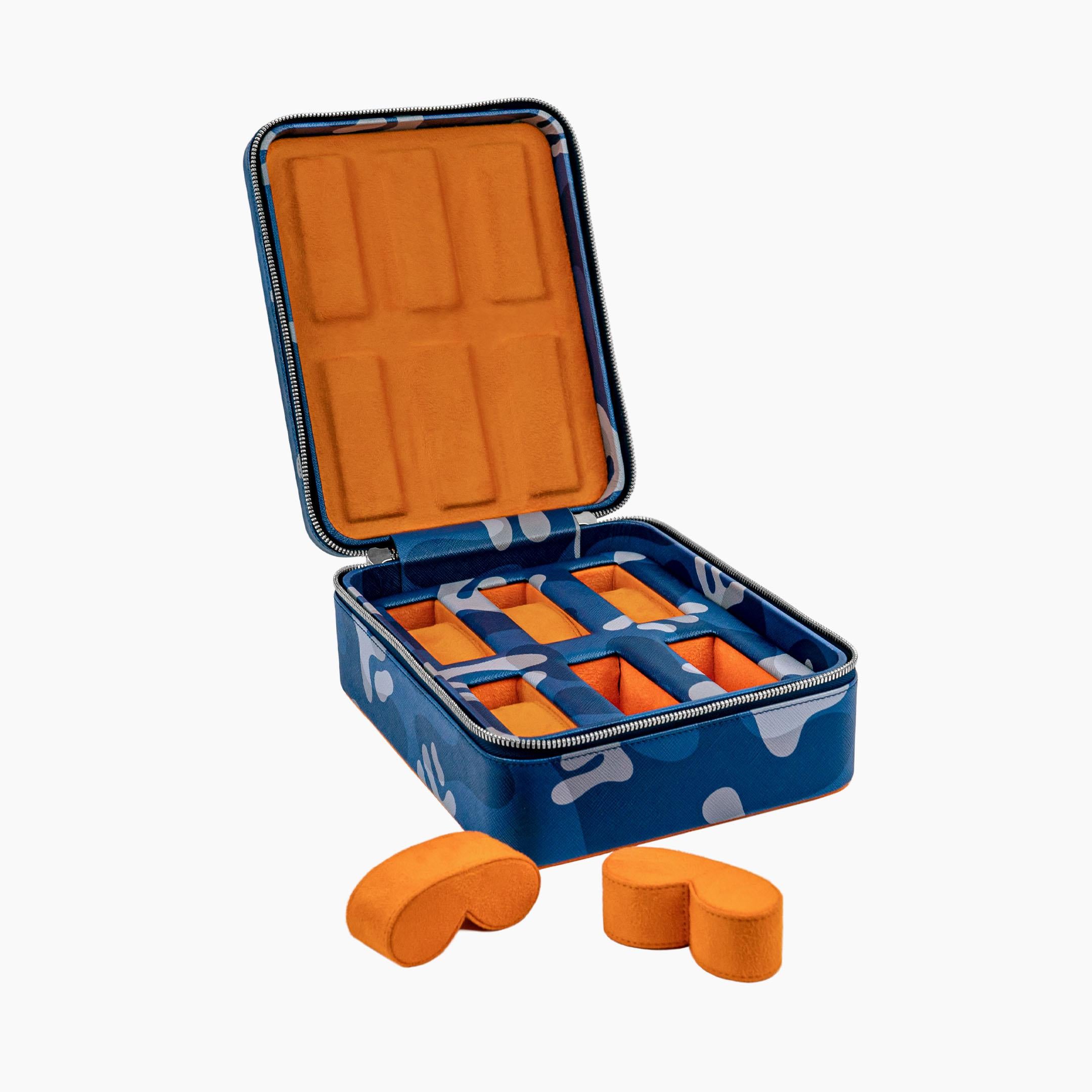 IFL Watches - Blue Camo Watch Box – 6 Uhren-Uhrenbox-TOJU Interior