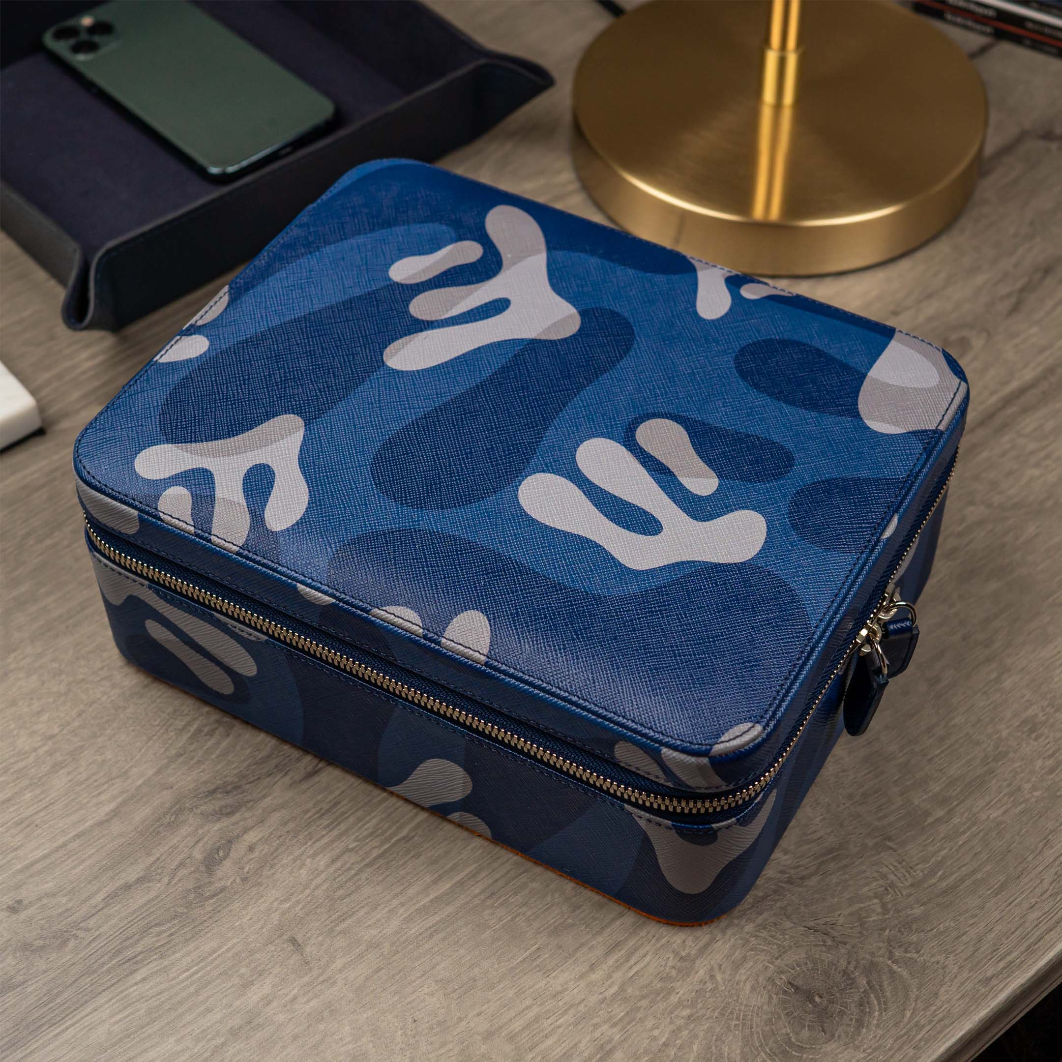 IFL Watches - Blue Camo Watch Box – 6 Uhren-Uhrenbox-TOJU Interior