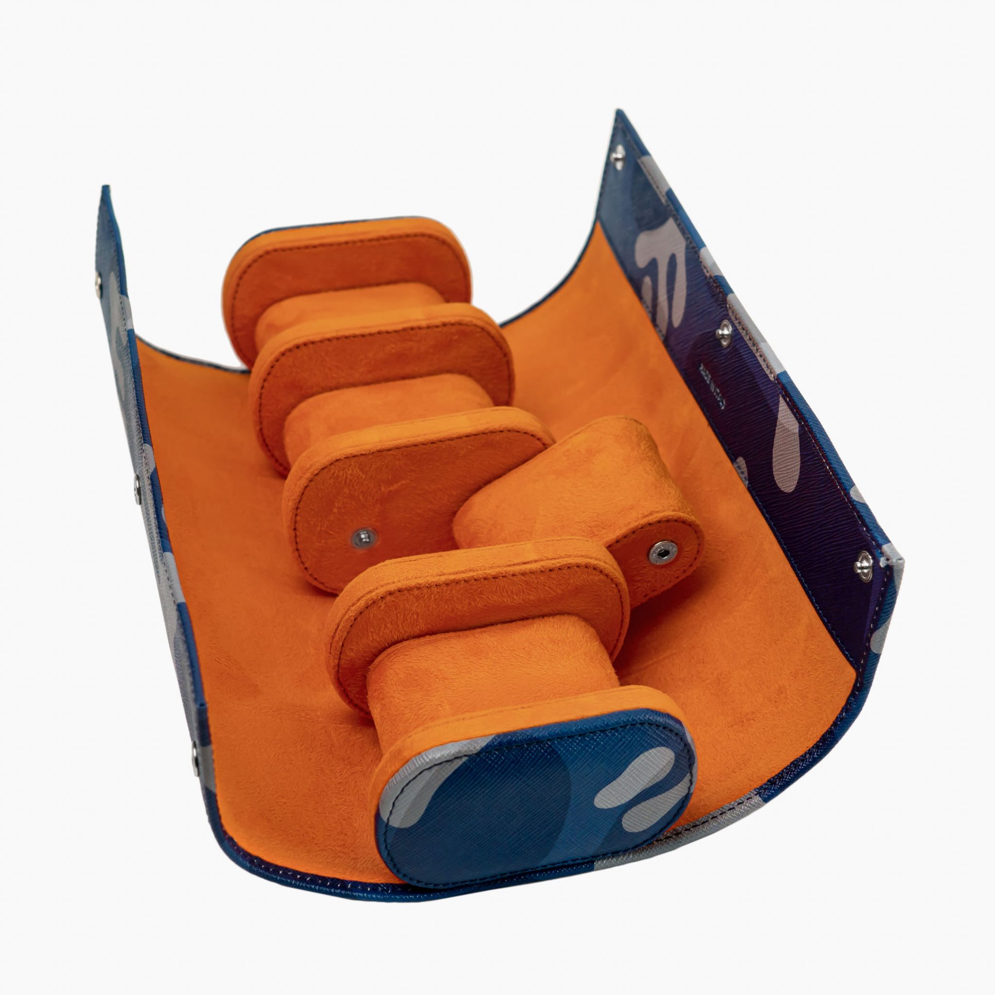 IFL Watches - Watch Roll - Blue Camo Watch Roll für 4 Uhren-Uhrenrolle-TOJU Interior