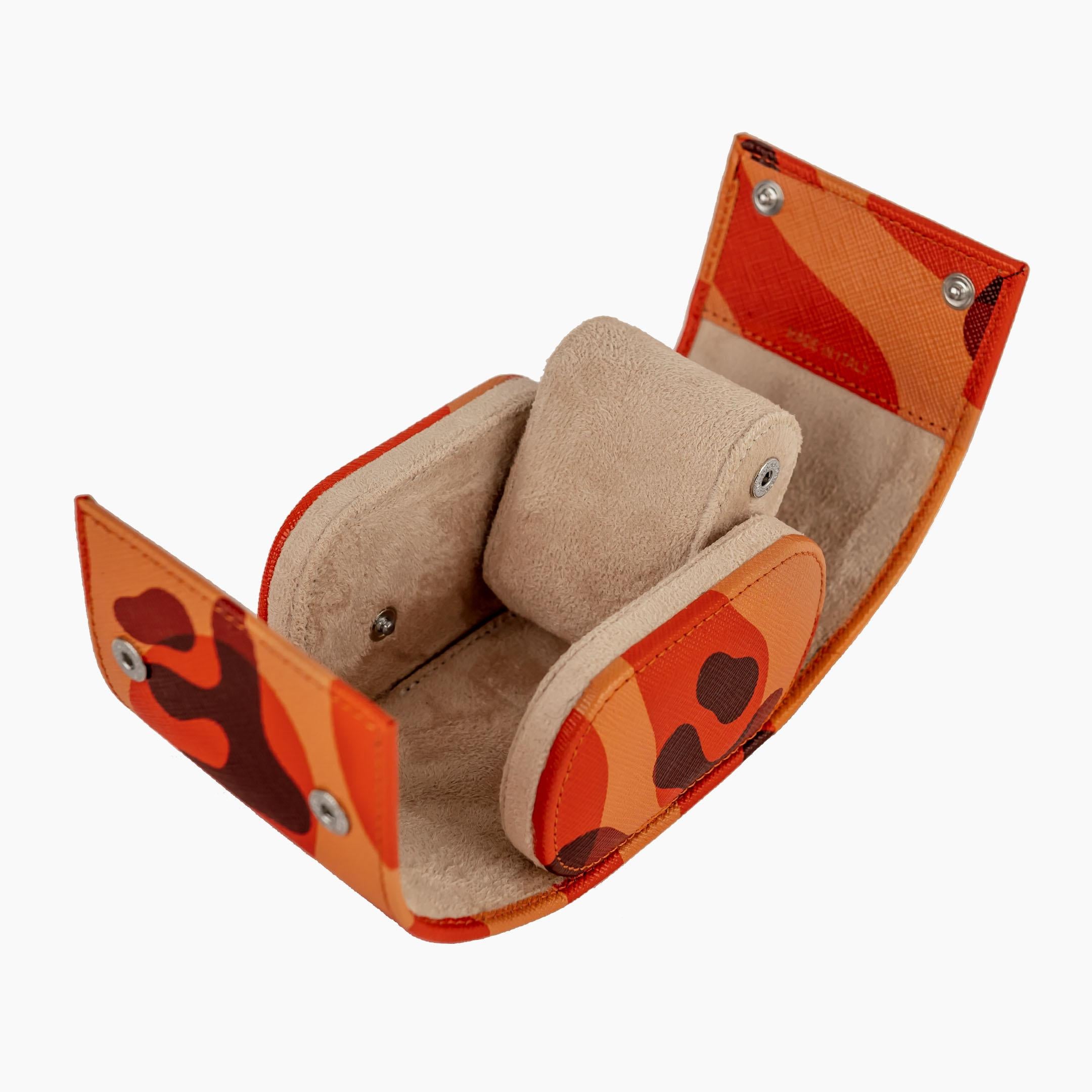 IFL Watches - Watch Roll - Orange Camo Watch Roll für 1 Uhr-Uhrenrolle-TOJU Interior