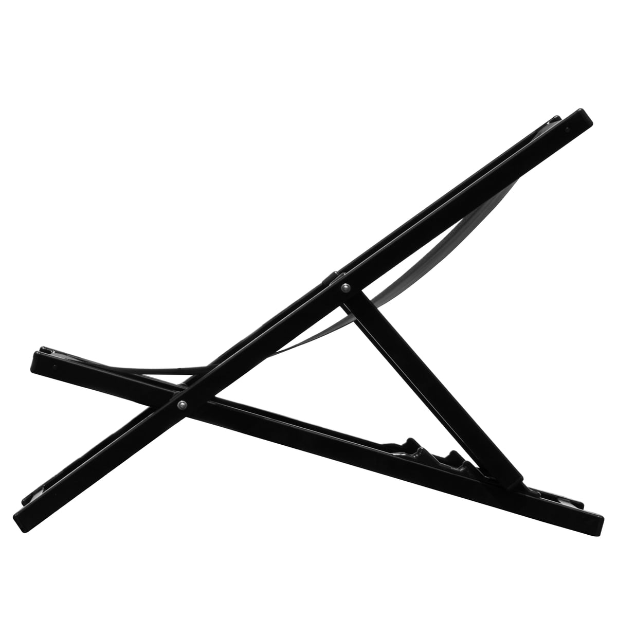 Jan Kurtz - Liegestuhl Rimini-Gartenstühle-Jan Kurtz-schwarz / schwarz-TOJU Interior