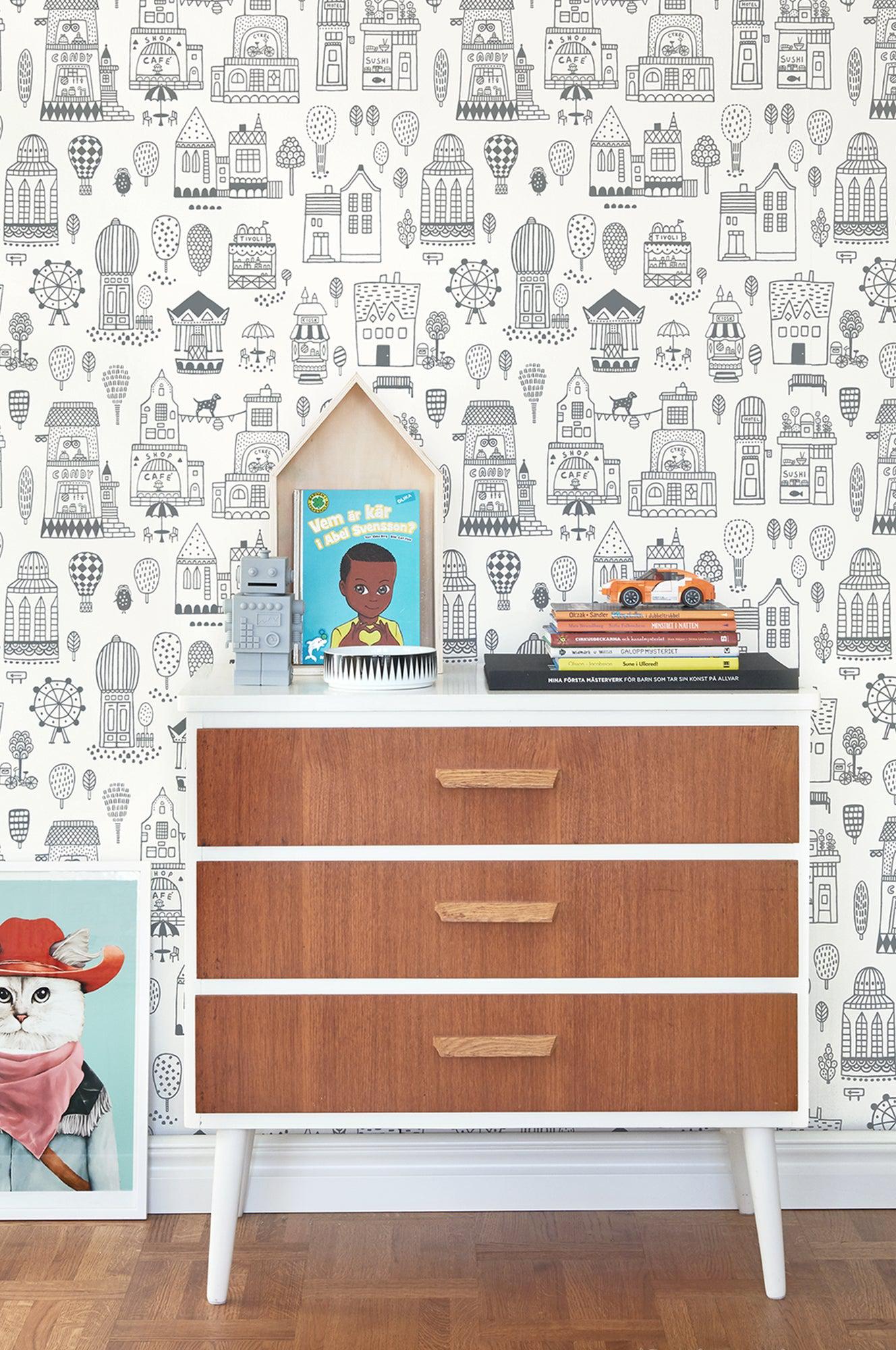 Majvillan - Tapete Small Town-Tapeten-Majvillan-TOJU Interior