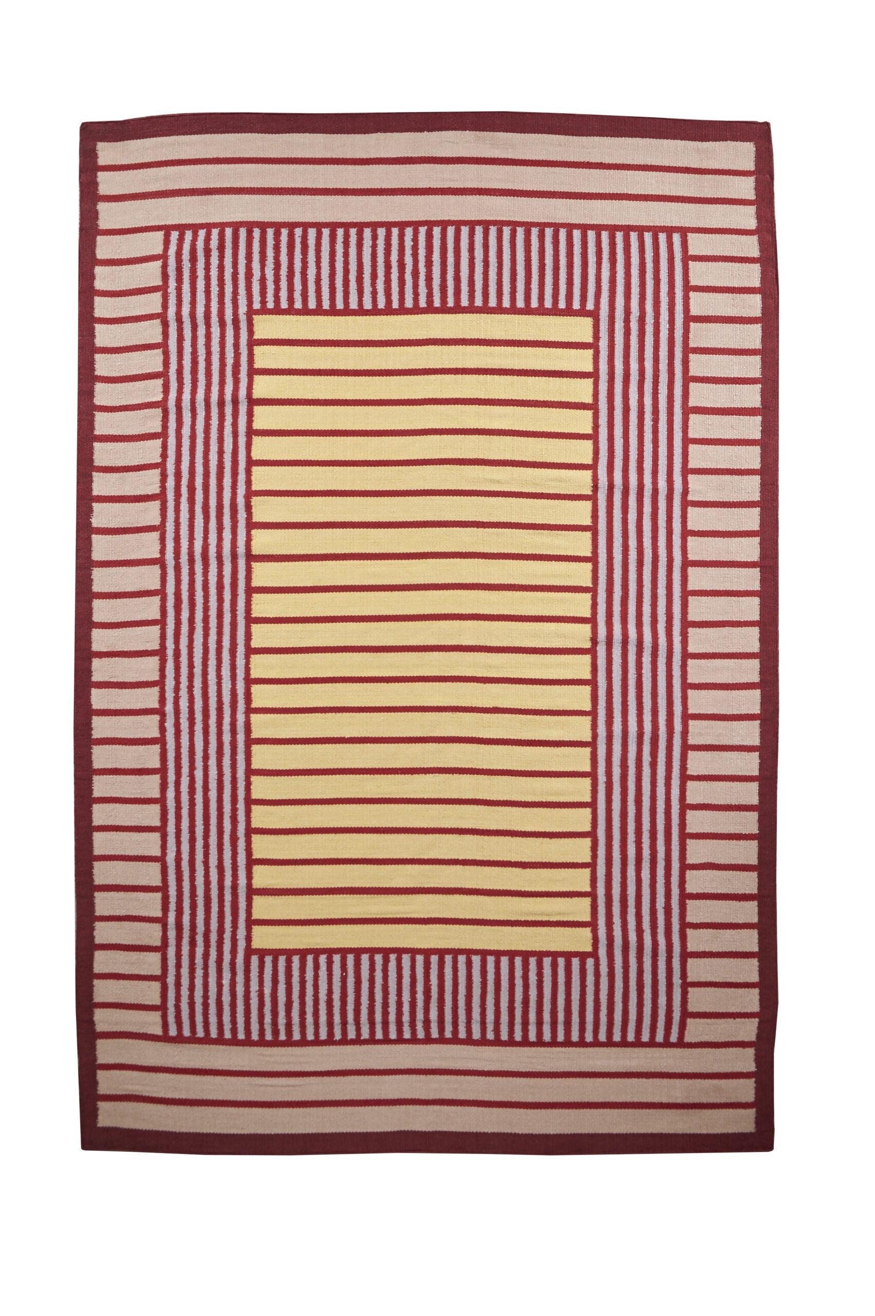 Massimo Copenhagen - Teppich Hemp Red & Yellow by Tanja Kirst-Teppiche-Massimo Copenhagen-200×300 cm-TOJU Interior