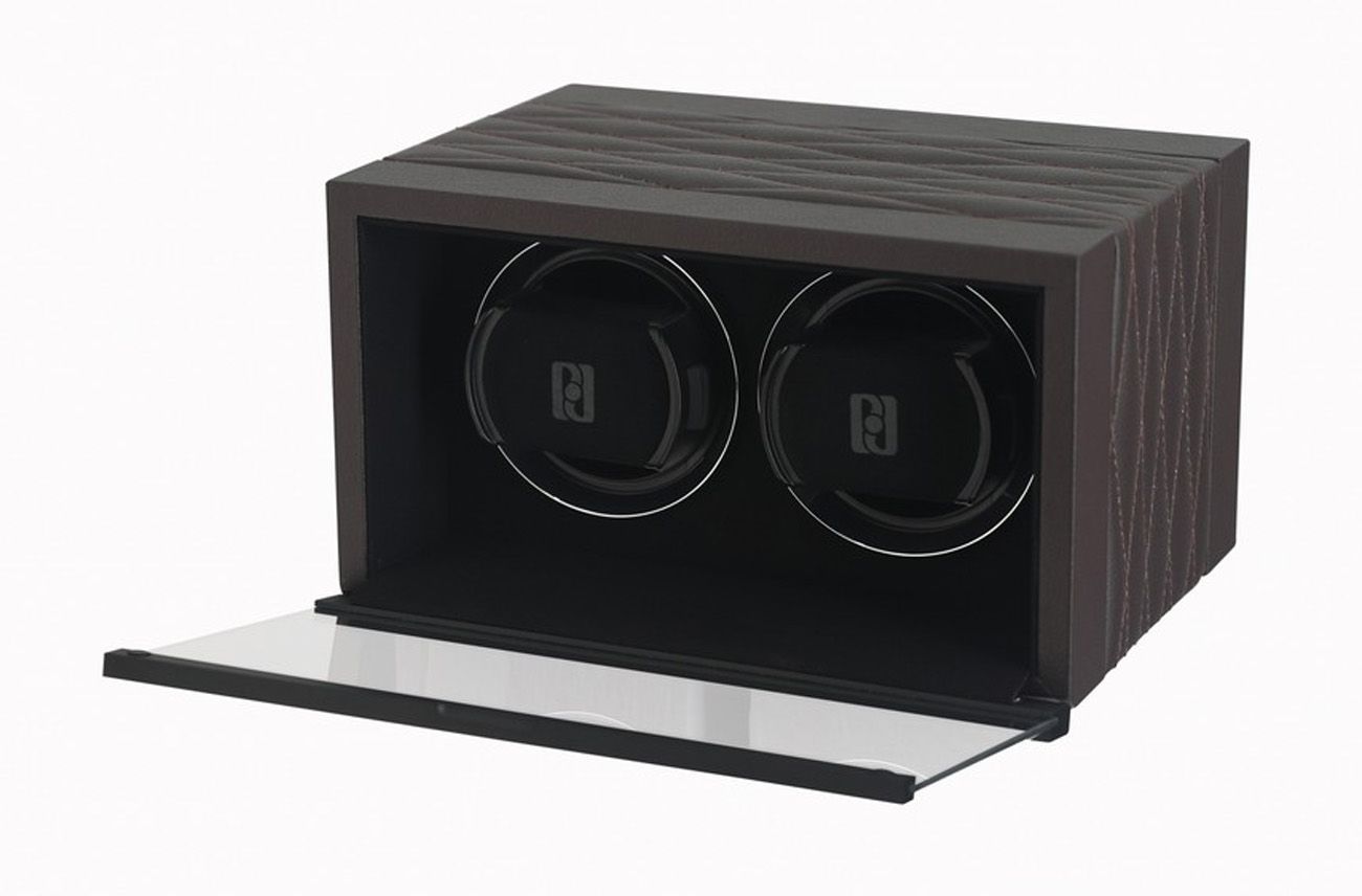 Paul Design - Uhrenbeweger Gentlemen 2D-Paul Design-Braun Kunstleder-TOJU Interior -20049