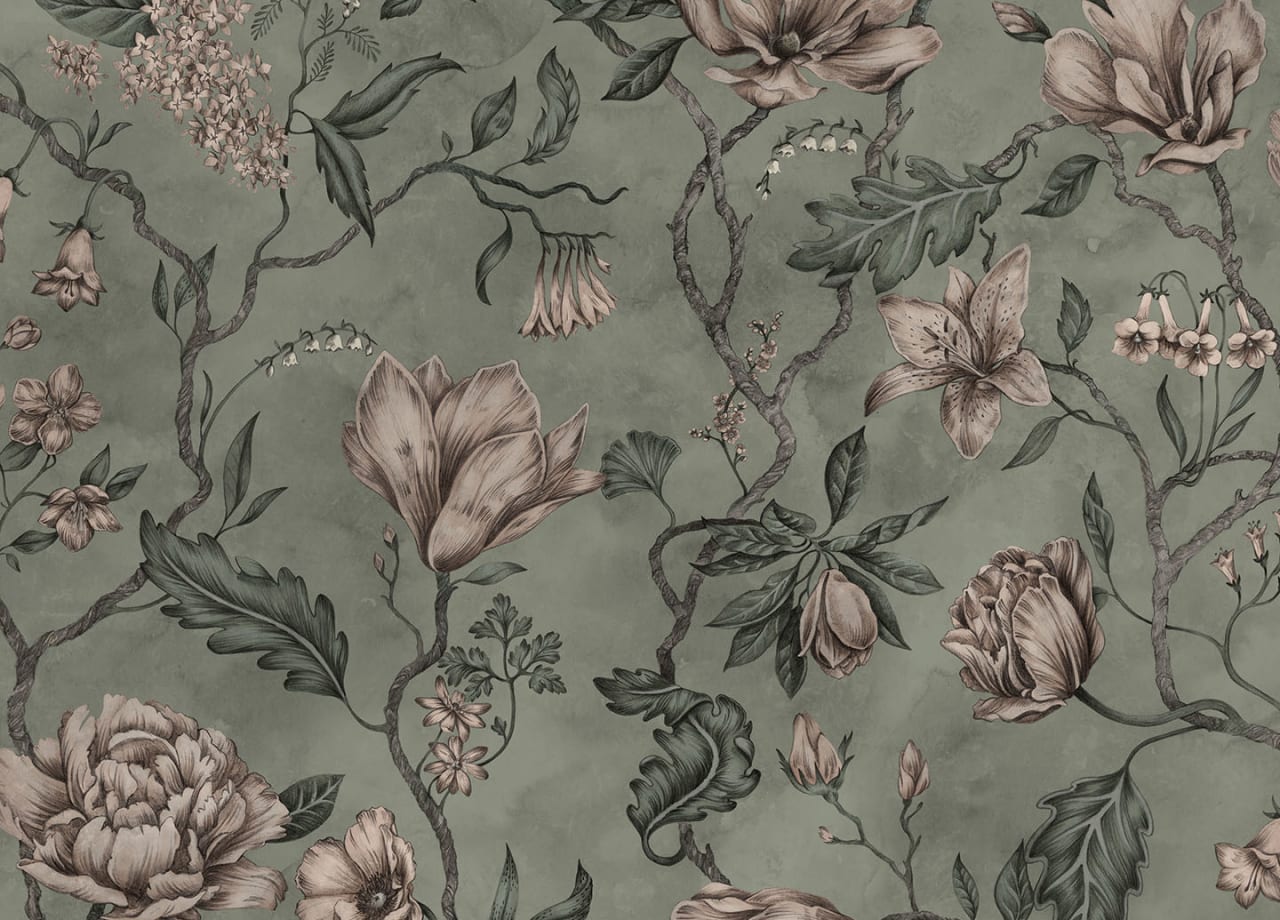 Sandberg - Tapete Linda-Tapeten-Sandberg-Garden Green-TOJU Interior