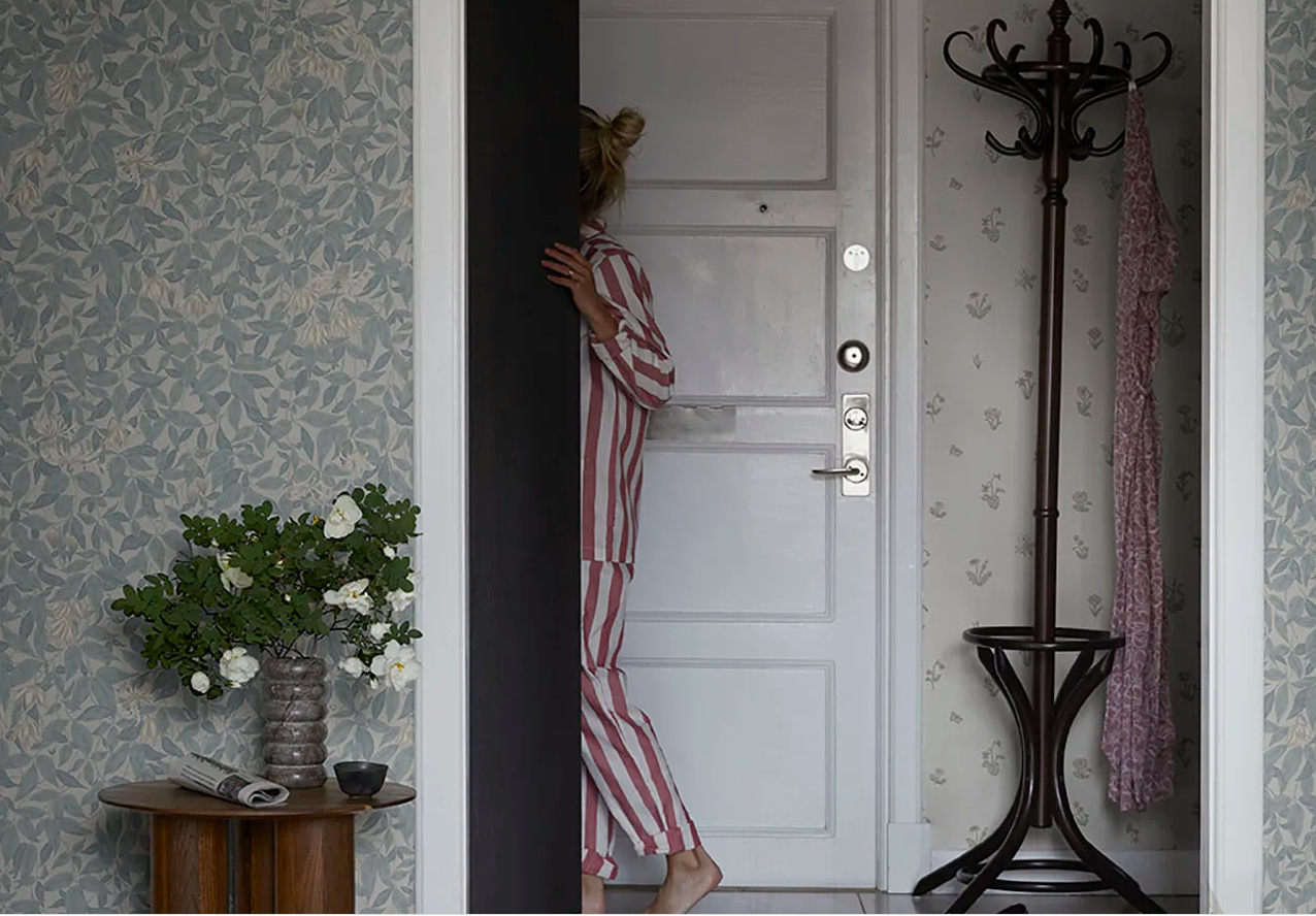 Sandberg - Tapete Linnea-Tapeten-Sandberg-Misty Blue-TOJU Interior