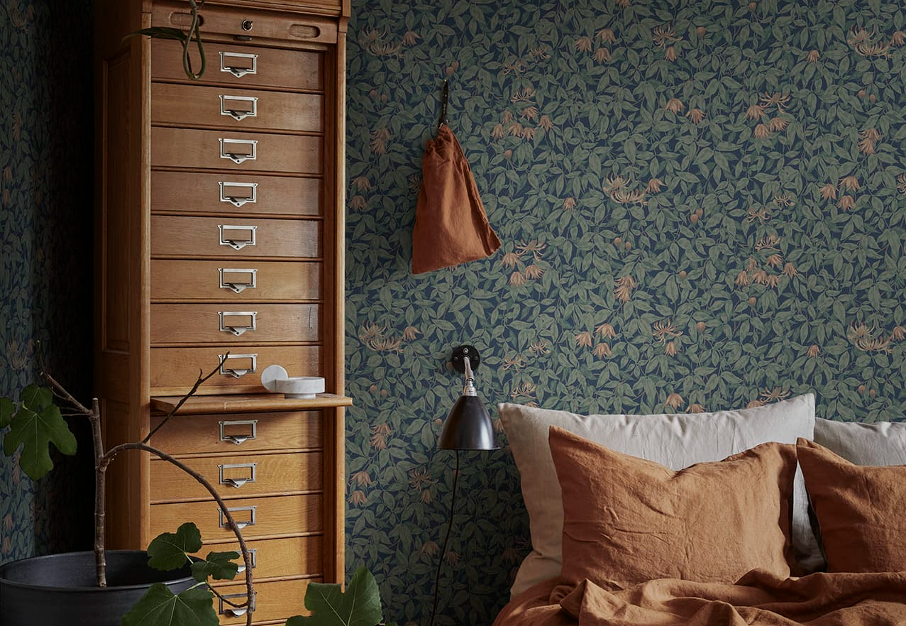 Sandberg - Tapete Linnea-Tapeten-Sandberg-Misty Blue-TOJU Interior