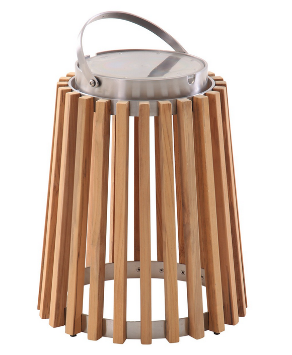 Unopiu - Bodenleuchte Solare aus Teakholz-Leuchte-Unopiu-Edelstahl-TOJU Interior