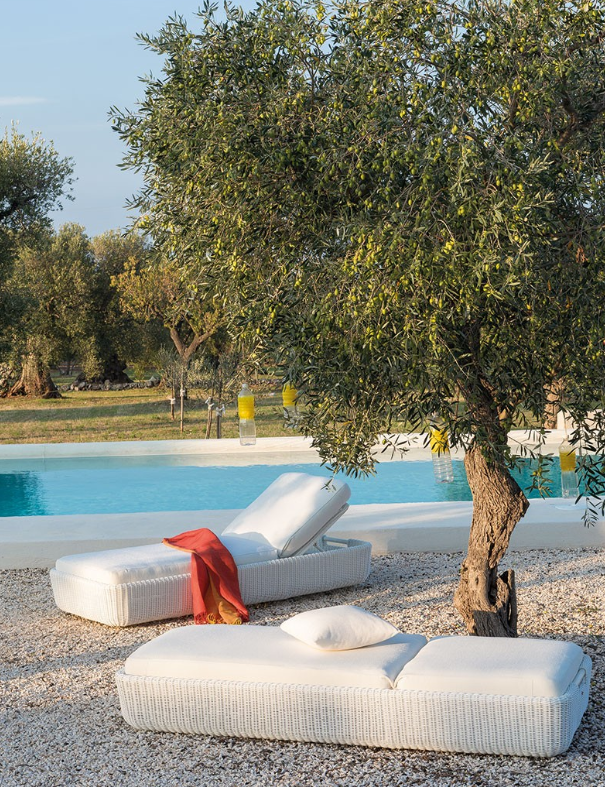 Unopiu - Gartenliege Agorà aus WaProLace ohne Kissen-Gartenliege-Unopiu-Weiß-TOJU Interior