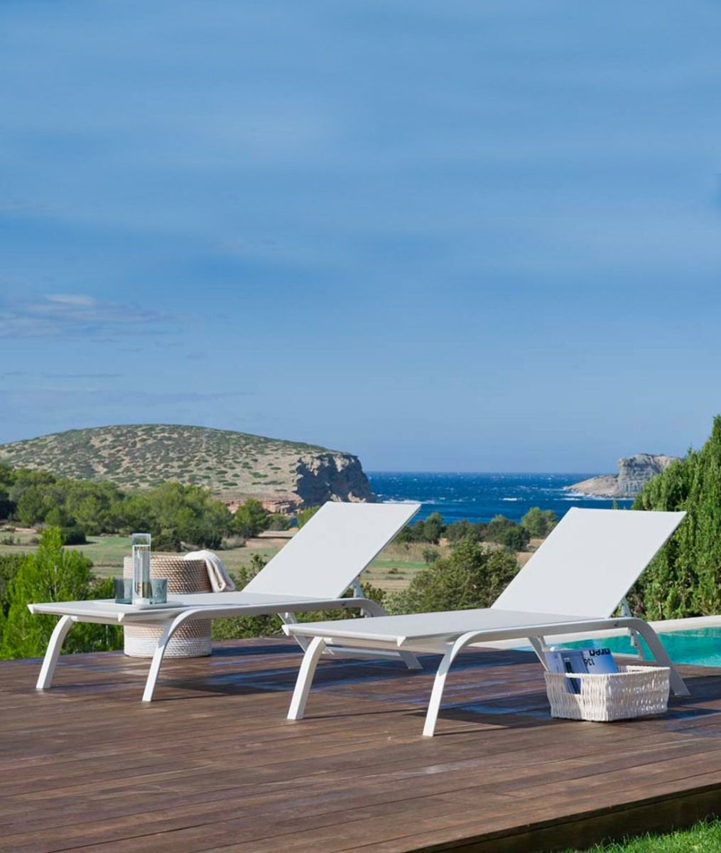 Unopiu - Gartenliege Panarea aus Aluminium-Gartenliege-Unopiu-Weiß-TOJU Interior