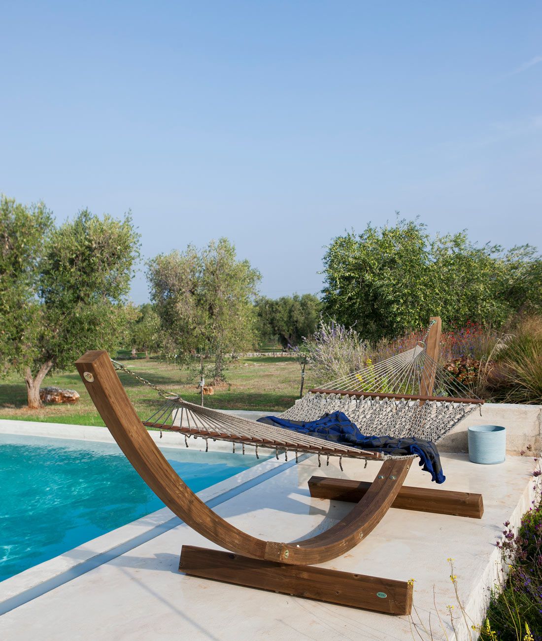 Unopiu - Hängematte mit Netzwerk aus graumeliertem Polypropylen-Hängematte-Unopiu-TOJU Interior