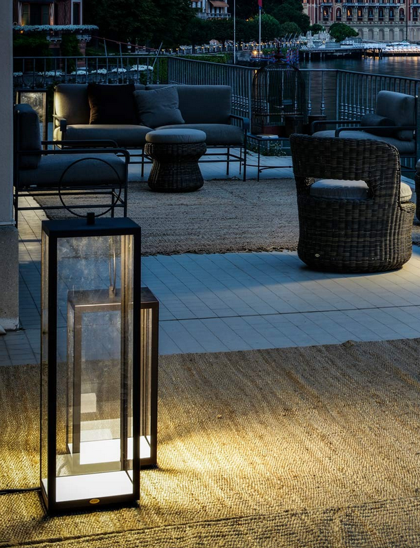 Unopiu - Lanterne Oslo verdrahtet mit Schukostecker-Leuchte-Unopiu-Bronze-TOJU Interior