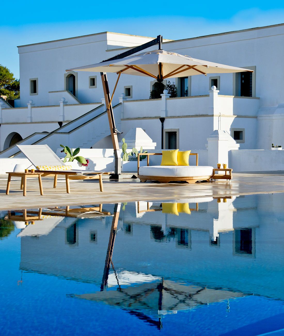 Unopiu - Sonnenschirm Salento quadratisch aluminium in Holzoptik-Sonnenschirm-Unopiu-TOJU Interior