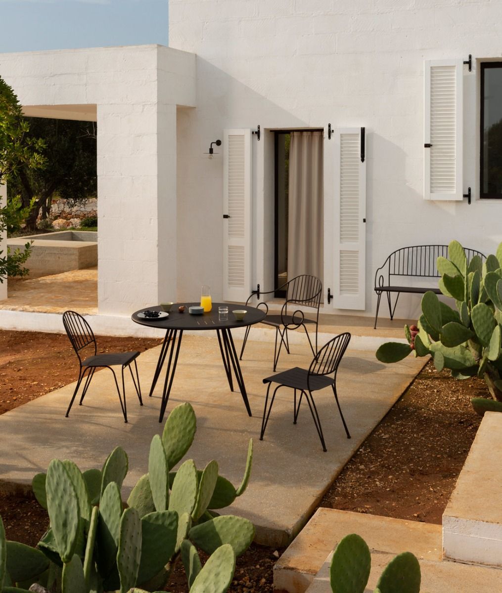 Unopiu - Stuhl Ariete aus Eisen bronze-Stühle-Unopiu-Mit Polster-TOJU Interior