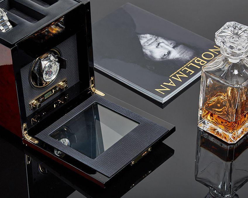 Wolf - Uhrenbeweger - Savoy with Storage Single Winder-Uhrenbeweger-Wolf 1834-TOJU Interior