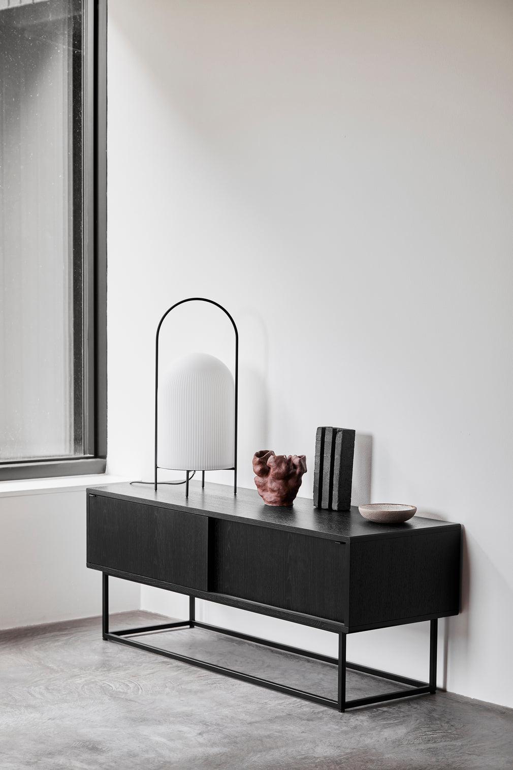 Woud - Sideboard Virka low-Sideboard-Woud-Eiche schwarz-TOJU Interior