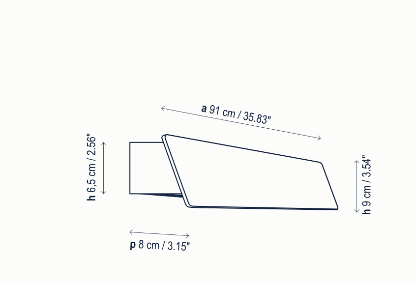 Bover - Wandleuchte - Alba 90 LED - TOJU Interior 