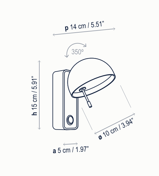 Bover - Wandleuchte Beddy A/01 - TOJU Interior 
