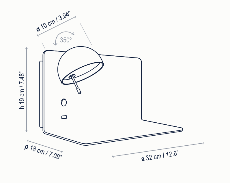 Bover - Wandleuchte Beddy A/03 - TOJU Interior 