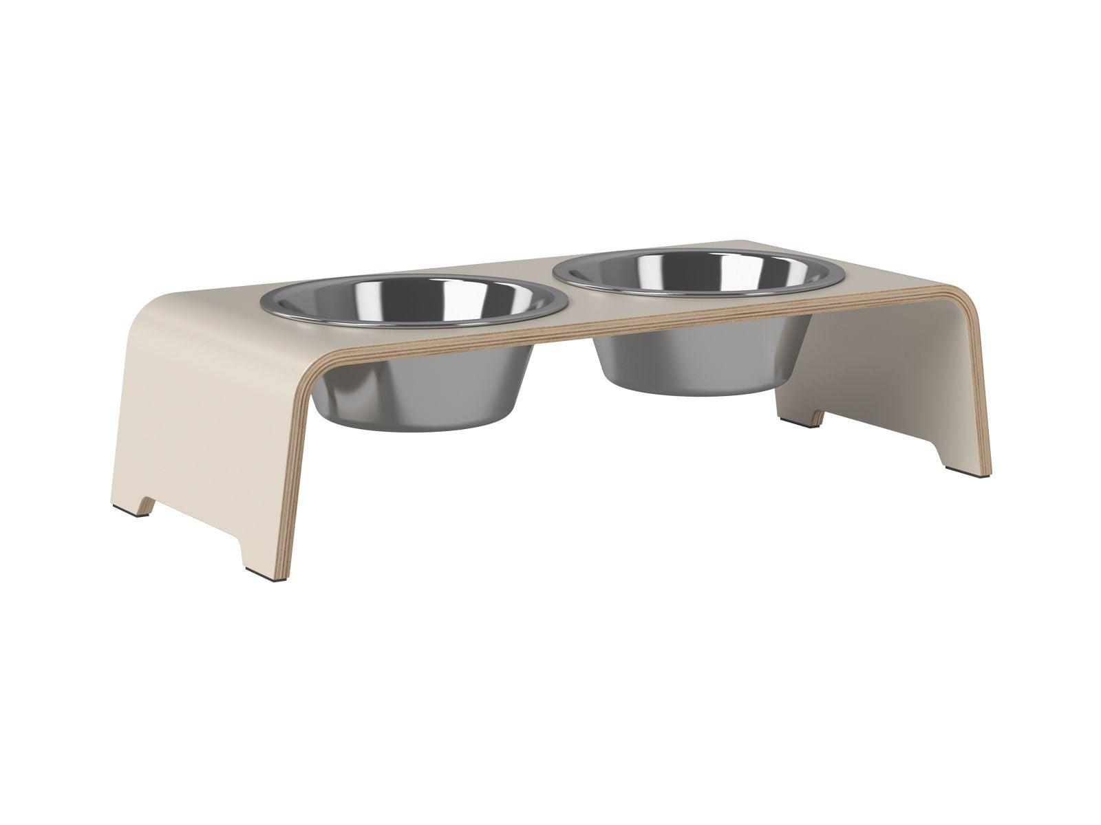 dogBar® M-small - HPL cashmere grey mit Edelstahl-Hundenapf-dogBar-TOJU Interior