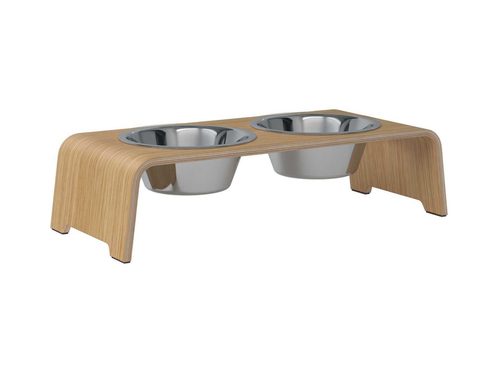 dogBar® M-small - Eiche hell mit Edelstahl-dogBar-TOJU Interior