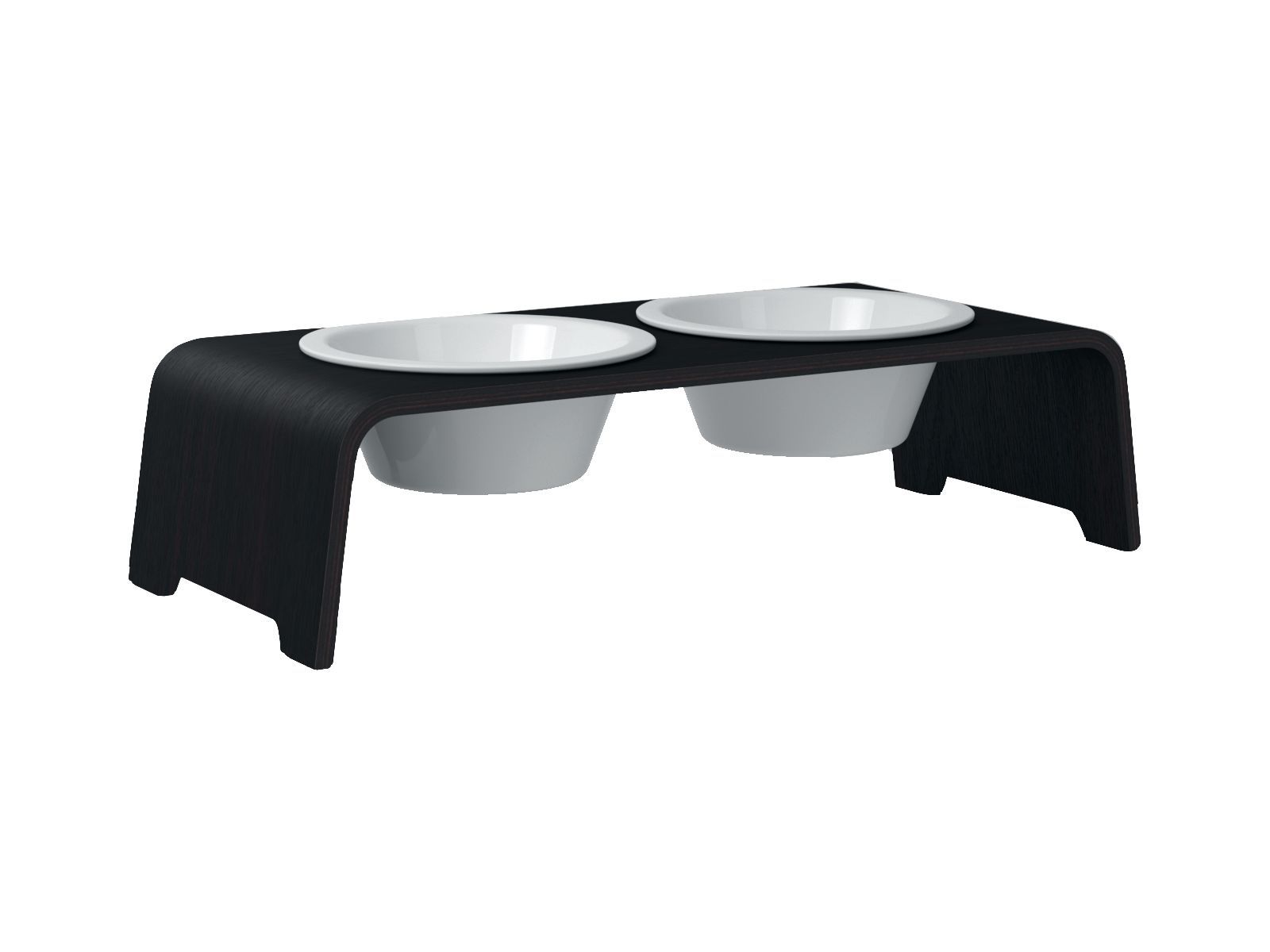 dogBar® M-small - Holz Eiche dunkel mit Porzellan-dogBar-TOJU Interior