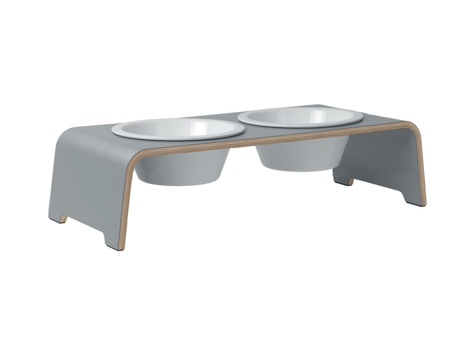 dogBar® M-small - HPL grau mit Porzellan-dogBar-TOJU Interior