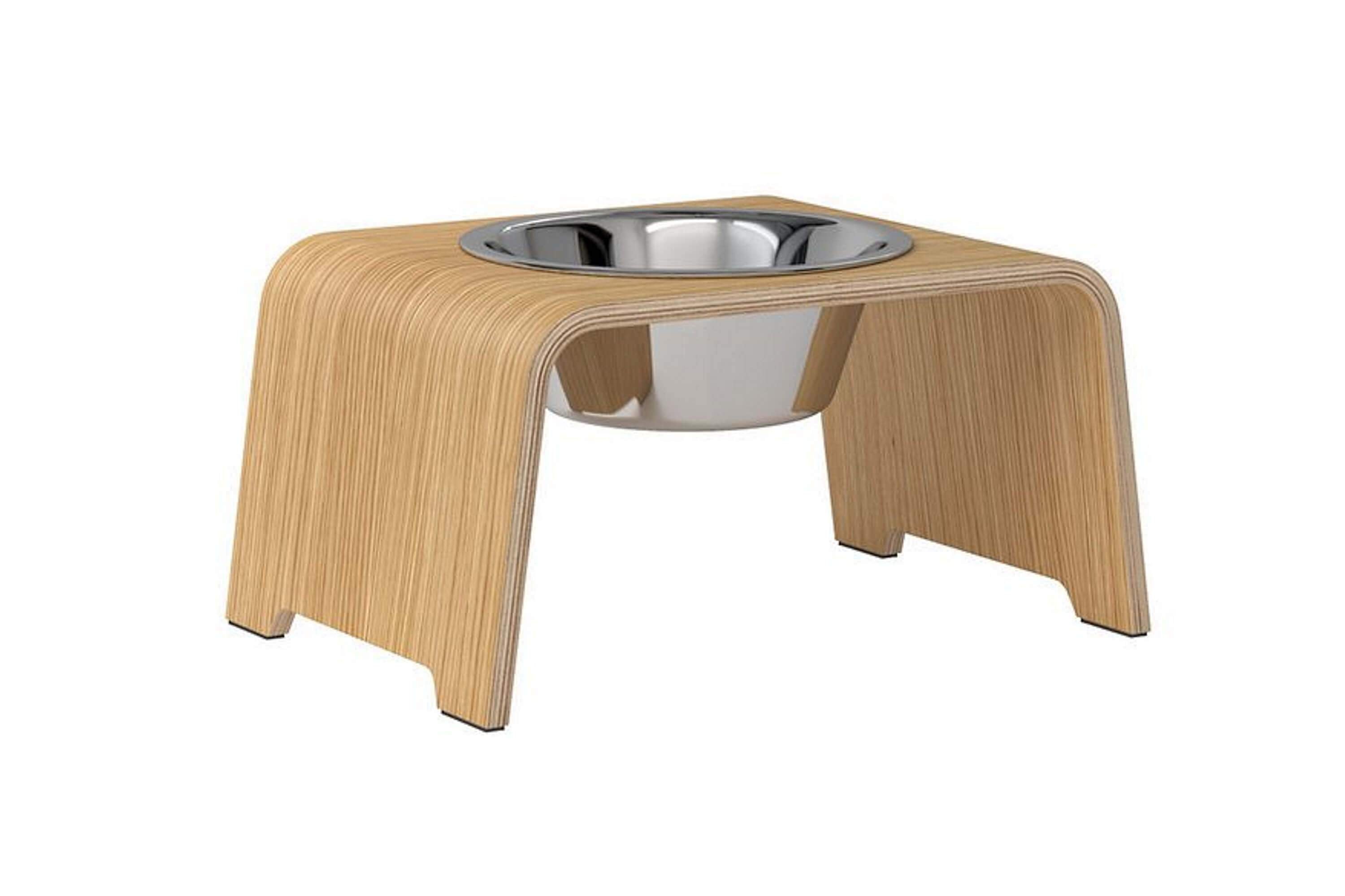 dogBar® Single M Eiche natur mit Edelstahl-dogBar-TOJU Interior