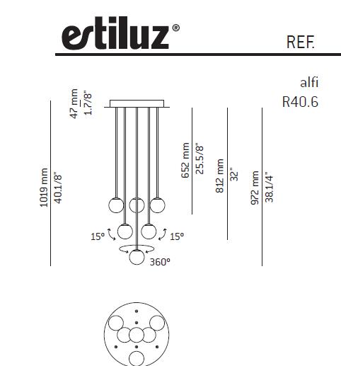Estiluz Pendelleuchte - Alfi R40.6 - TOJU Interior 