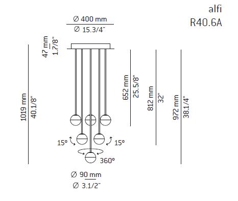 Estiluz Pendelleuchte - Alfi R40.6A - TOJU Interior 