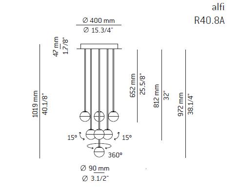 Estiluz Pendelleuchte - Alfi R40.8A - TOJU Interior 