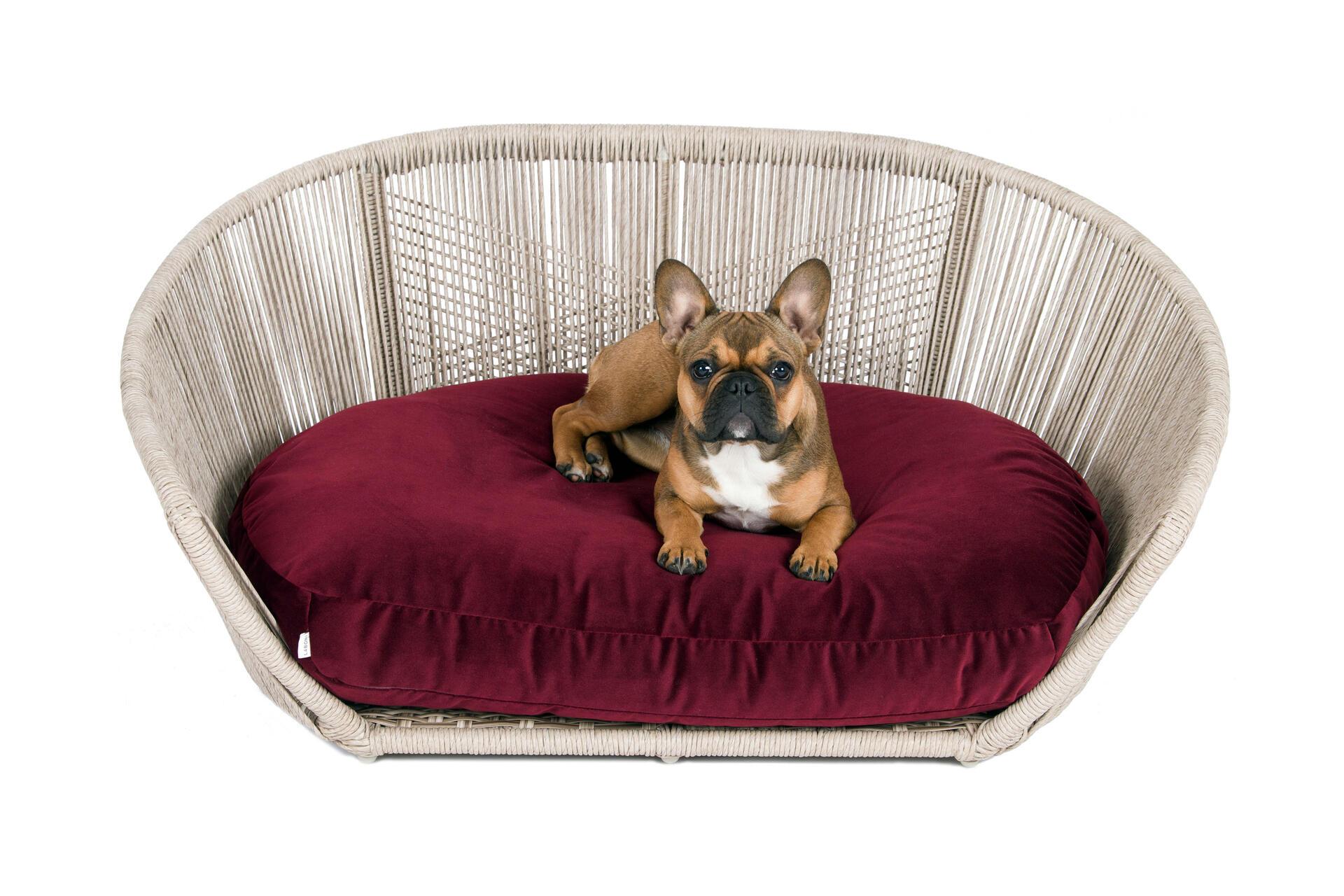 Laboni - Vogue - Design-Hundebett Oxford-Hundebett-Laboni-Burgundy-TOJU Interior